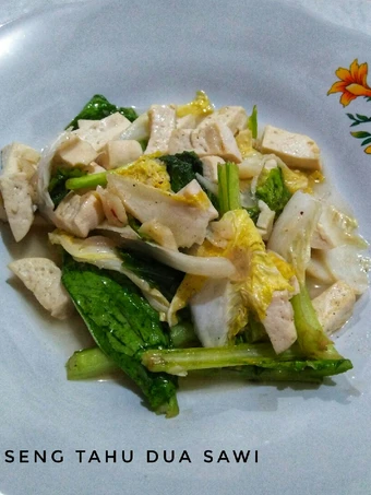 Langkah Mudah untuk Menyiapkan Resep Oseng tahu dua sawi (putih+hijau) yang  Bikin Ketagihan Anti Ribet, Mantap Sekali