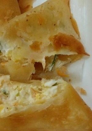 صورة لوصفة سمبوسه بحشوه الخضار 😋