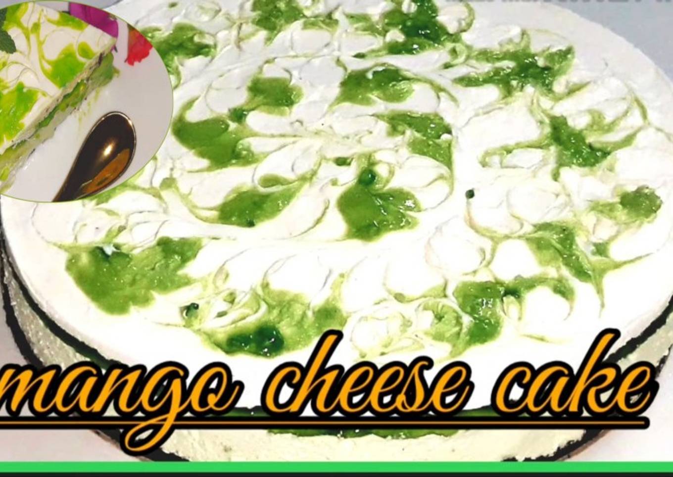 Raw Mango cheese cake...No bake