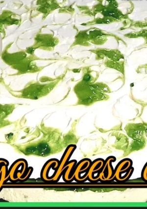 A picture of Raw Mango cheese cake...No bake.