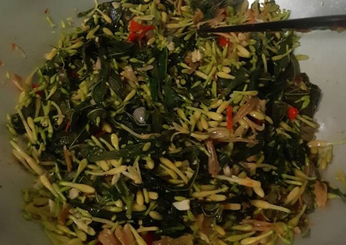 Anti Ribet, Membuat 37.Tumis Kembang Kates Mix Daun Ubi Simpel