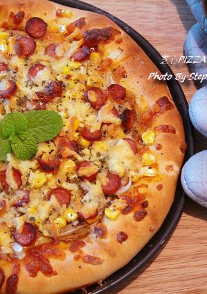 手作芝心pizza 的食譜成品照片