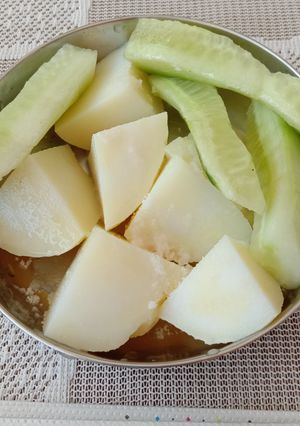 A picture of Cucumber potato Simple Chaat.