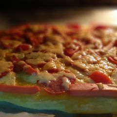Yummy and Crusty Pizza A picture of Yummy and Crusty Pizza.