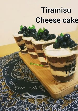 Foto resep Tiramisu Cheesecake | oreo dessert cupcakes no bake