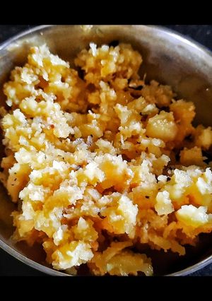 A picture of Coconut khadi | fat rich sweet dish.