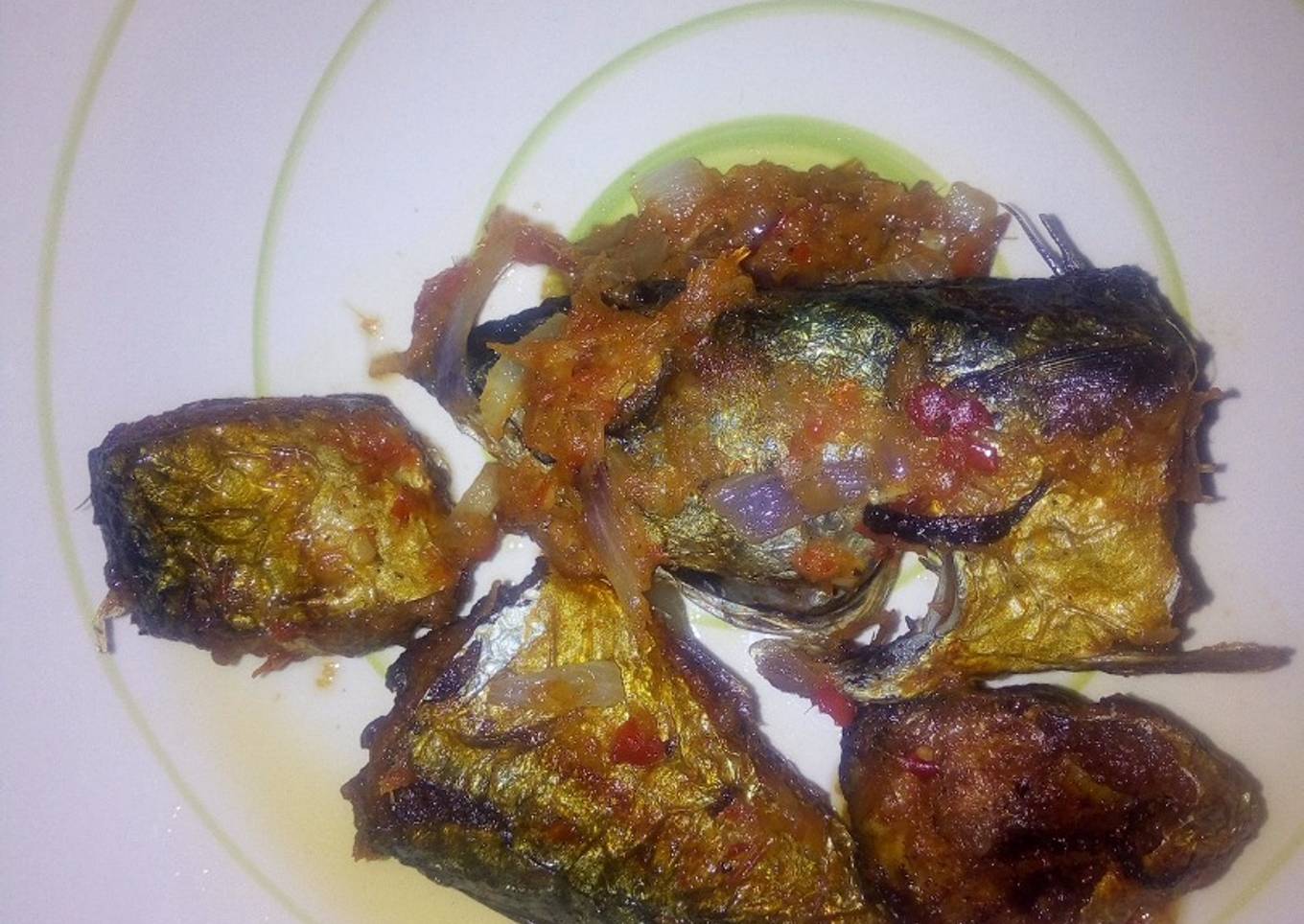 Fried and peppered Titus fish
