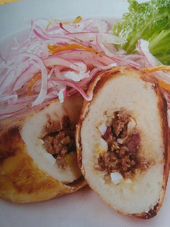 Una foto de Papa rellena