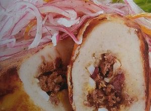 Una foto de Papa rellena