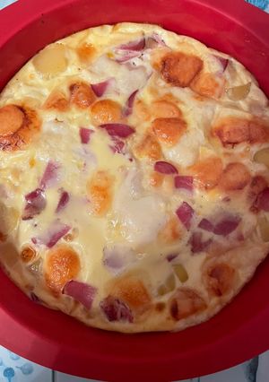 Une photo de Quiche sans pâte version. « Raclette « 