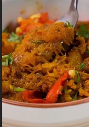 A picture of Easy Sweet and Sour Butternut Squash Curry.