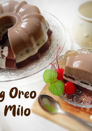 Foto resep Puding Oreo Coklat Milo