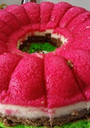 Foto resep Bolu kukus pelangi