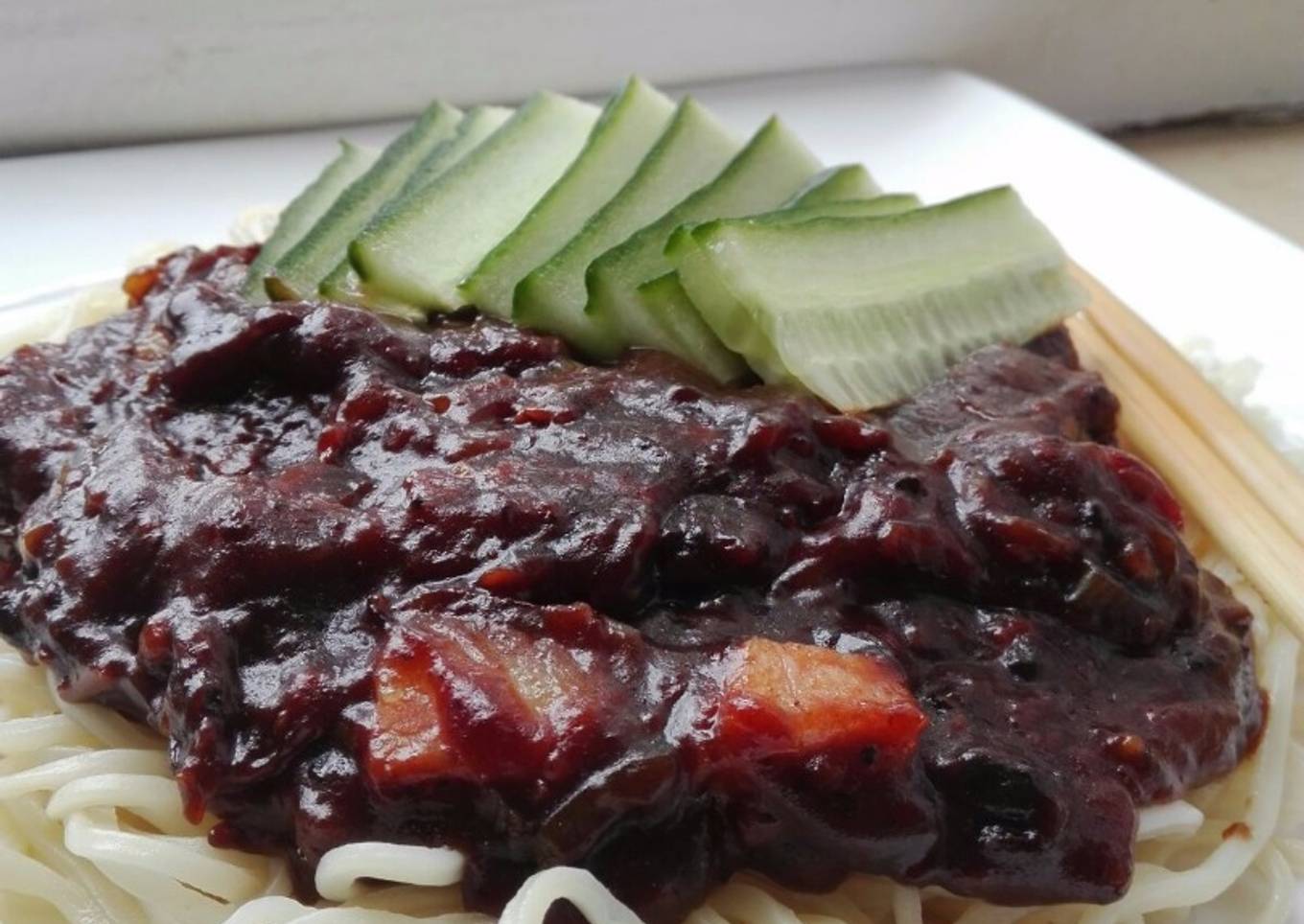 Jajangmyeon (Black Bean Noodles)
