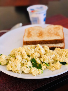 A picture of Oat Milk Scrambled Eggs.
