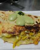 Quesadillas🧀de pollo🍗y vegetales🥙en salsa🌮de cilantro🌿🧀🌯