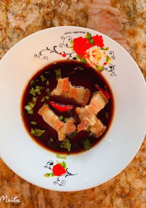 Hình của món Nước chấm rau luộc, bánh tráng trắng siêu ngon.