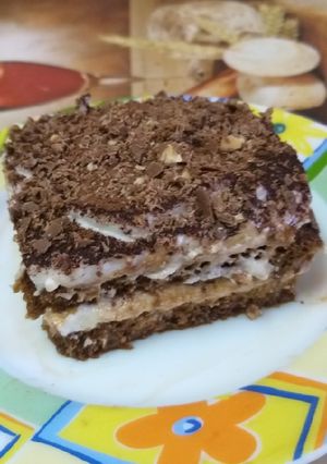 A picture of Brown bread tiramisu without egg.