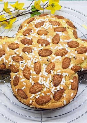 Foto di Colomba pasquale veloce🕊 con cocco e gocce di cioccolato 🥥🍫