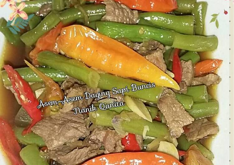 Asem-Asem Daging Sapi Buncis