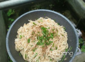 Hình của món Măng Xào Tỏi (Chay).