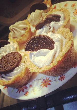 صورة لوصفة تشيز الكنافه بالاوريو 😍😋
