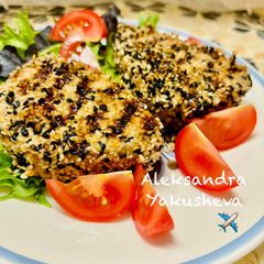 A picture of Grilled tuna in sesame.
