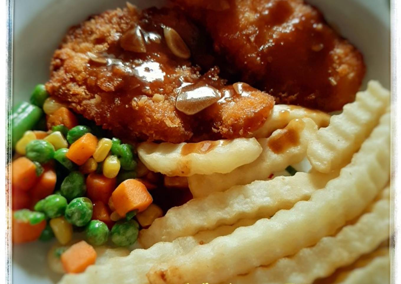 Chicken Katsu with Brown Sauce