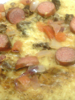A picture of Sausage beef pizza.