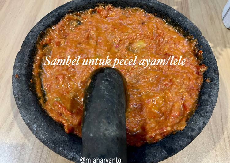 Resep Unik Sambel Pecel ayam/lele (rahasia biar mirip tukang pecel ayam/lele) Mantul Banget