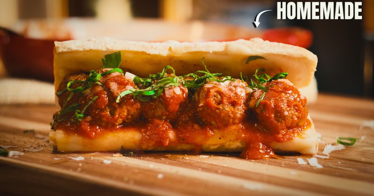Exploding Meatball Sub A Serious Meatball Sub Recipe By Jandre