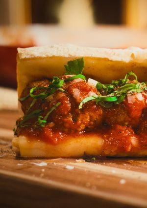 A picture of A Serious Meatball Sub.