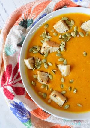 Una foto de Crema de Zapallo - Vegan