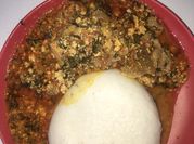 A picture of a nigerian egusi soup
