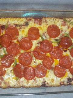A picture of Pizza with Almond Flour.