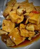 嫩煎豆腐燴香菇（低醣生酮餐）（家常菜）（簡單料理）（方便素/全素）