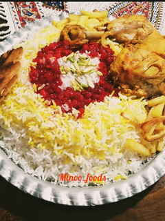 عکسی از دستور زرشک پلو با مرغ