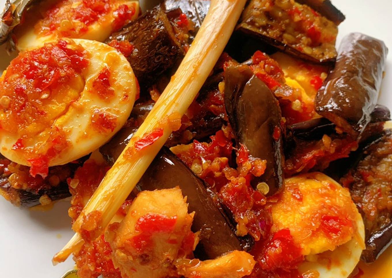 Balado telor terong