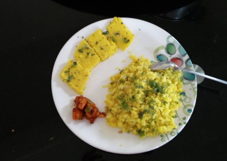 Steps to Prepare Award-winning Instant dhokla with raw mango