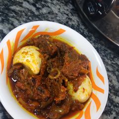 A picture of Ofada stew/Ayamase.