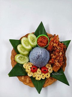 Foto resep 411. Nasi Uduk Bunga Telang