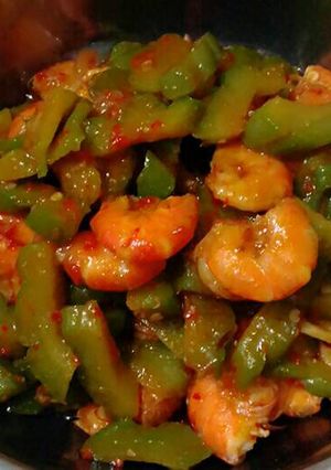Foto resep Tumis pare udang saos tiram pedas