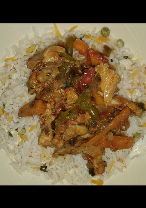Carrot rice da sauce din kaza ainihin hoton girkin