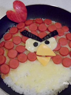 【Angry Birds米披薩】 免烤箱 的食譜成品照片