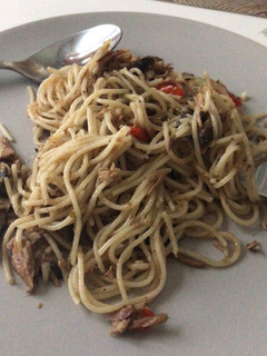 Foto resep Spaghetti aglio olio tuna
