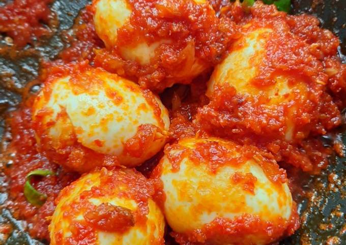 Cara Gampang Menyiapkan Telur balado mudah enak yang Lezat