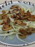 Esqueixada de bacalao con champiñones
