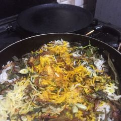 A picture of Kathal Hyderabadi biryani.