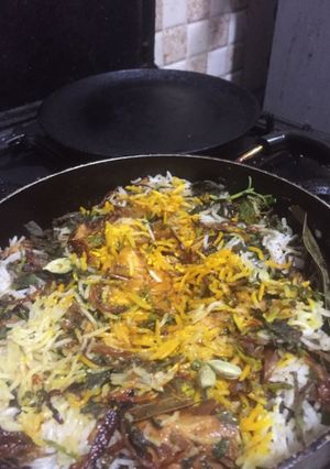 A picture of Kathal Hyderabadi biryani.
