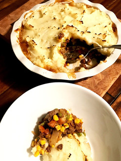 A picture of Shepherd’s Pie with Wagyu Coarse Ground Beef.